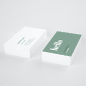 Einfaches, modernes Design, grün und weiß Hintergr Visitenkarte