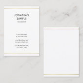 Einfaches modernes Design Kreativ Beruflich Gold Visitenkarte (Vorne/Hinten)