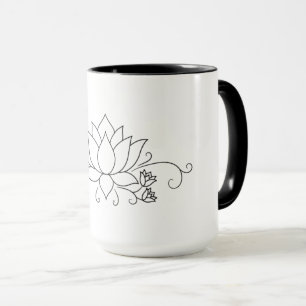 Einfaches modernes Design mit floralem Design Tasse