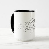 Einfaches modernes Design mit floralem Design Tasse (Vorderseite Links)