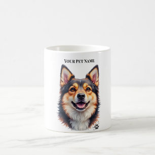 Einfaches modernes Design mit Namen und Foto des H Kaffeetasse