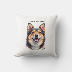 Einfaches modernes Design mit Namen und Foto des H Kissen
