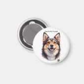 Einfaches modernes Design mit Namen und Foto für H Magnet (Vorderseite/Rückseite)