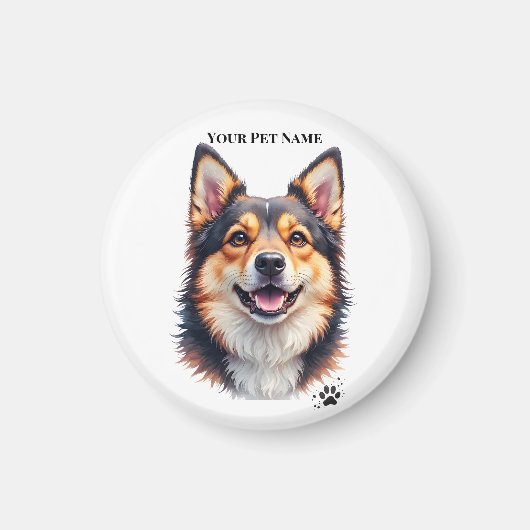 Einfaches modernes Design mit Namen und Foto für H Magnet (Vorne)