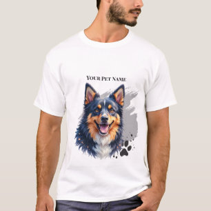 Einfaches modernes Design-T-Shirt mit Name und Fot T-Shirt