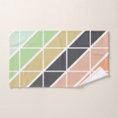 Einfaches modernes Dreieck-Muster in sanften Erdtö Badhandtuch Set (Handtuch)