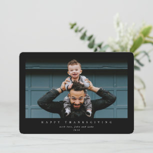 Einfaches modernes einzelnes Foto Happy Thanksgivi Feiertagskarte