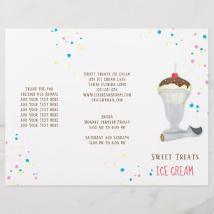 Einfaches Modernes Eiscreme-Sprinkles Minimalistis Flyer