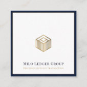 Einfaches modernes Elegant Quadratische Visitenkarte (Vorderseite)