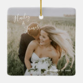 Einfaches modernes elegantes Foto neu Keramikornament (Rückseite)