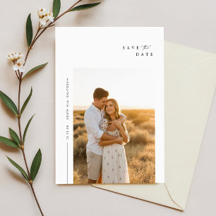 Einfaches modernes elegantes Foto Save the Date