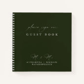 Einfaches modernes elegantes Gästebuch für Hochzei Notizblock (Vorderseite)