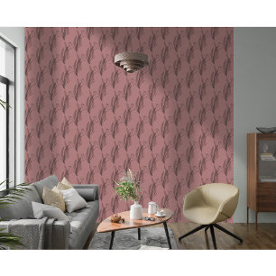 Einfaches modernes elegantes Wheat Pattern Mauve Tapete
