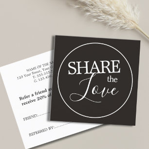 Einfaches modernes Elfenbein Schwarz Weiß BeautySa Empfehlungskarte