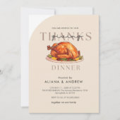 Einfaches, modernes Erntedank Einladung (Vorderseite)