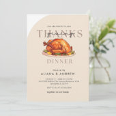 Einfaches, modernes Erntedank Einladung (Stehend Vorderseite)