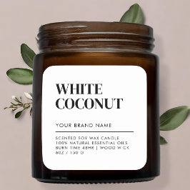 Einfaches, modernes Etikett für Kerzen Quadratischer Aufkleber