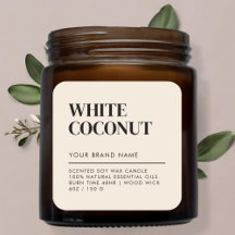 Einfaches, modernes Etikett für Kerzen