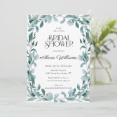 Einfaches modernes Eukalyptus-Brautparty Einladung (Stehend Vorderseite)