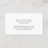 Einfaches modernes Eventplaner-Script-Monogramm Visitenkarte (Rückseite)