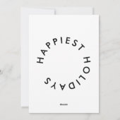 Einfaches modernes, feines Weihnachtsgeschenk - Fo Feiertagskarte (Rückseite)