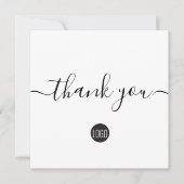 Einfaches, modernes Firmenlogo Dankeskarte (Vorderseite)