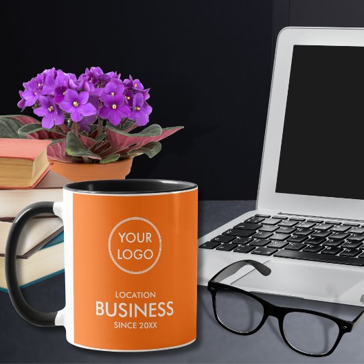 Einfaches, modernes Firmenlogo | Orange Tasse