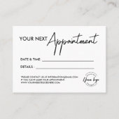 Einfaches, modernes Firmenlogo Terminkarte (Vorderseite)