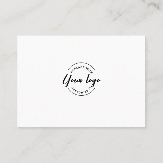 Einfaches, modernes Firmenlogo Terminkarte (Rückseite)