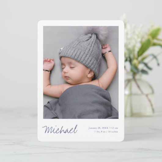 Einfaches, modernes Foto Ankündigung (Stehend Vorderseite)