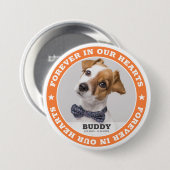 Einfaches, modernes Foto-Beileid Button (Vorne & Hinten)