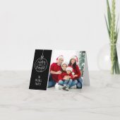 Einfaches modernes Foto Bright Bright Christmas Feiertagskarte (Vorderseite)