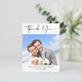 Einfaches modernes Foto dank Karte (Stehend Vorderseite)