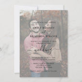 Einfaches modernes Foto Elegante Hochzeit Einladung (Vorderseite)