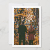 Einfaches modernes Foto Elegante Hochzeit Einladung (Rückseite)