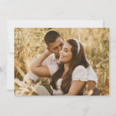 Einfaches modernes Foto Elegante Hochzeit Einladung (Rückseite)