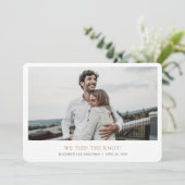 Einfaches, modernes Foto Elopement Hochzeit Annou Ankündigung (Stehend Vorderseite)