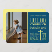 Einfaches modernes Foto, Erste Heilige Kommune Einladung (Vorne/Hinten)