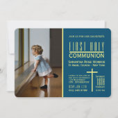 Einfaches modernes Foto, Erste Heilige Kommune Einladung (Vorderseite)