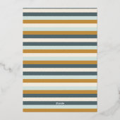 Einfaches modernes Foto Folien Feiertagskarte (Rückseite)