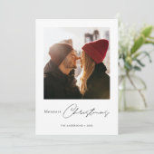 Einfaches, modernes Foto - Frohe Weihnachten (Stehend Vorderseite)