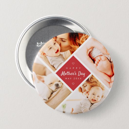 Einfaches, modernes Foto für die Muttersprache Button (Vorne & Hinten)