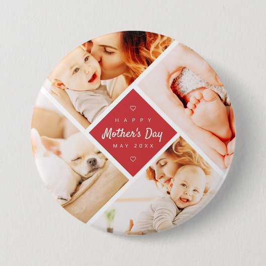 Einfaches, modernes Foto für die Muttersprache Button (Vorderseite)