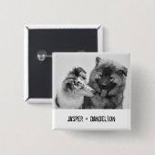 Einfaches, modernes Foto für Haustiere oder Person Button (Vorne & Hinten)