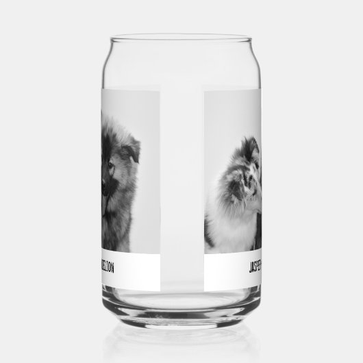 Einfaches, modernes Foto für Haustiere oder Person Dosenglas (Links)