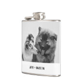 Einfaches, modernes Foto für Haustiere oder Person Flachmann (Links)