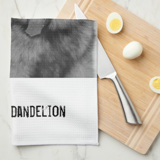 Einfaches, modernes Foto für Haustiere oder Person Geschirrtuch (Viertel Falte)