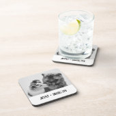 Einfaches, modernes Foto für Haustiere oder Person Getränkeuntersetzer (Rechte Seite)