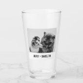 Einfaches, modernes Foto für Haustiere oder Person Glas (Vorderseite)