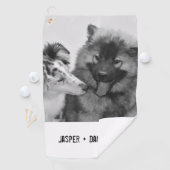 Einfaches, modernes Foto für Haustiere oder Person Golfhandtuch (Insitu)